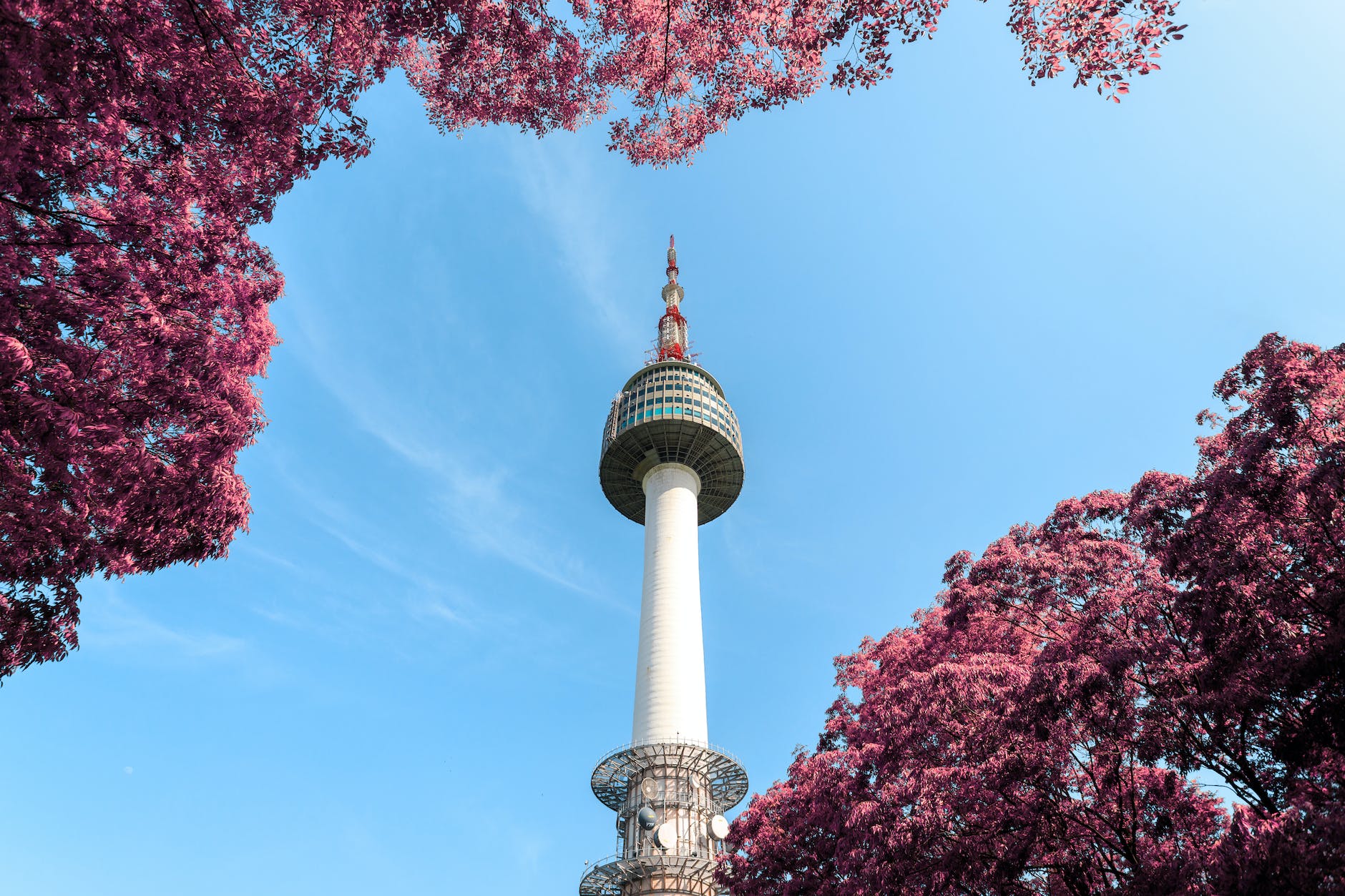 low angle photo of n seoul tower